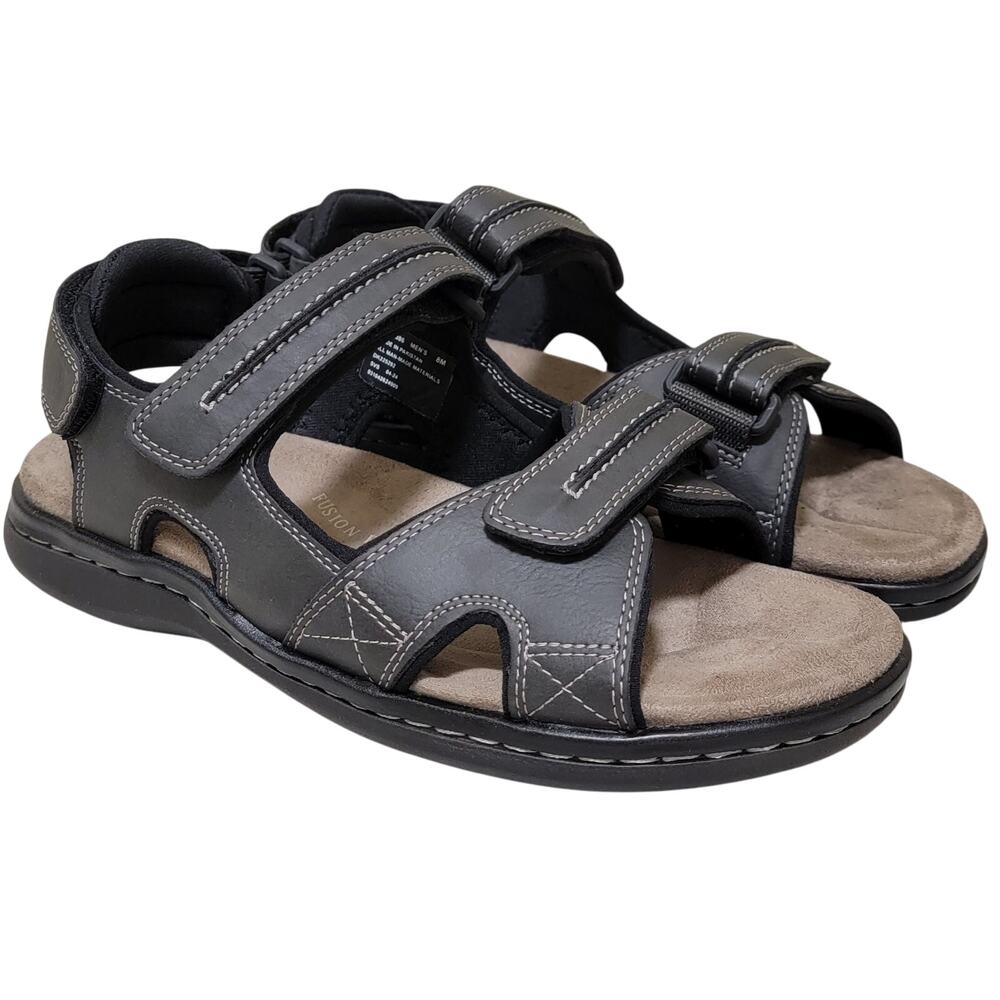 Dockers Men Newpage Slingback Sport River Sandals Size US 9M Grey Faux Leather